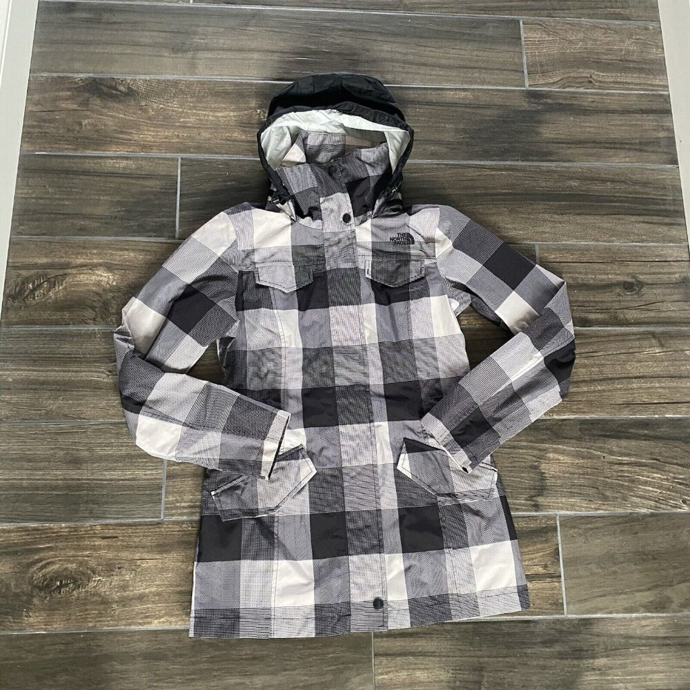 The North Face  Dryvent Lightweight Rain Jacket  Women's XS Black Plaid (41-45)